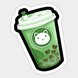 Neko Boba Matcha Sticker